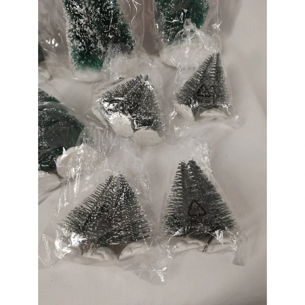 Lemax Flocked Christmas Village Pine Evergreen 17 Trees 17pc Lot‎ Varied Sizes - Picture 2 of 5
